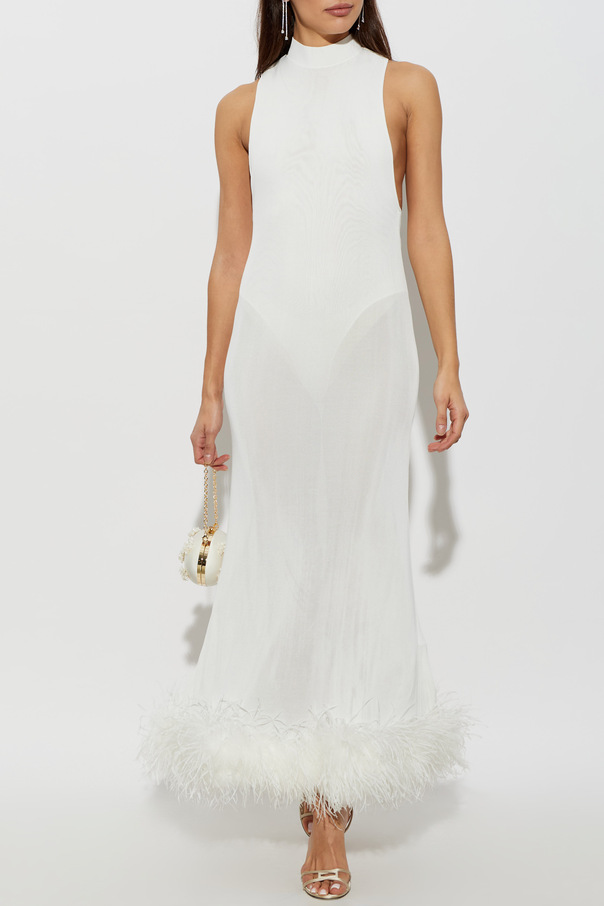 Self-Portrait Ostrich feather dress