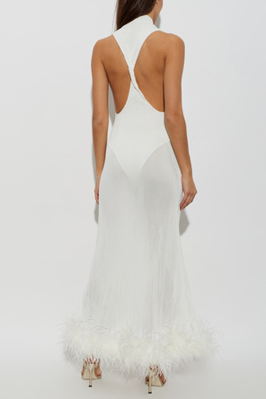Self-Portrait Ostrich feather dress