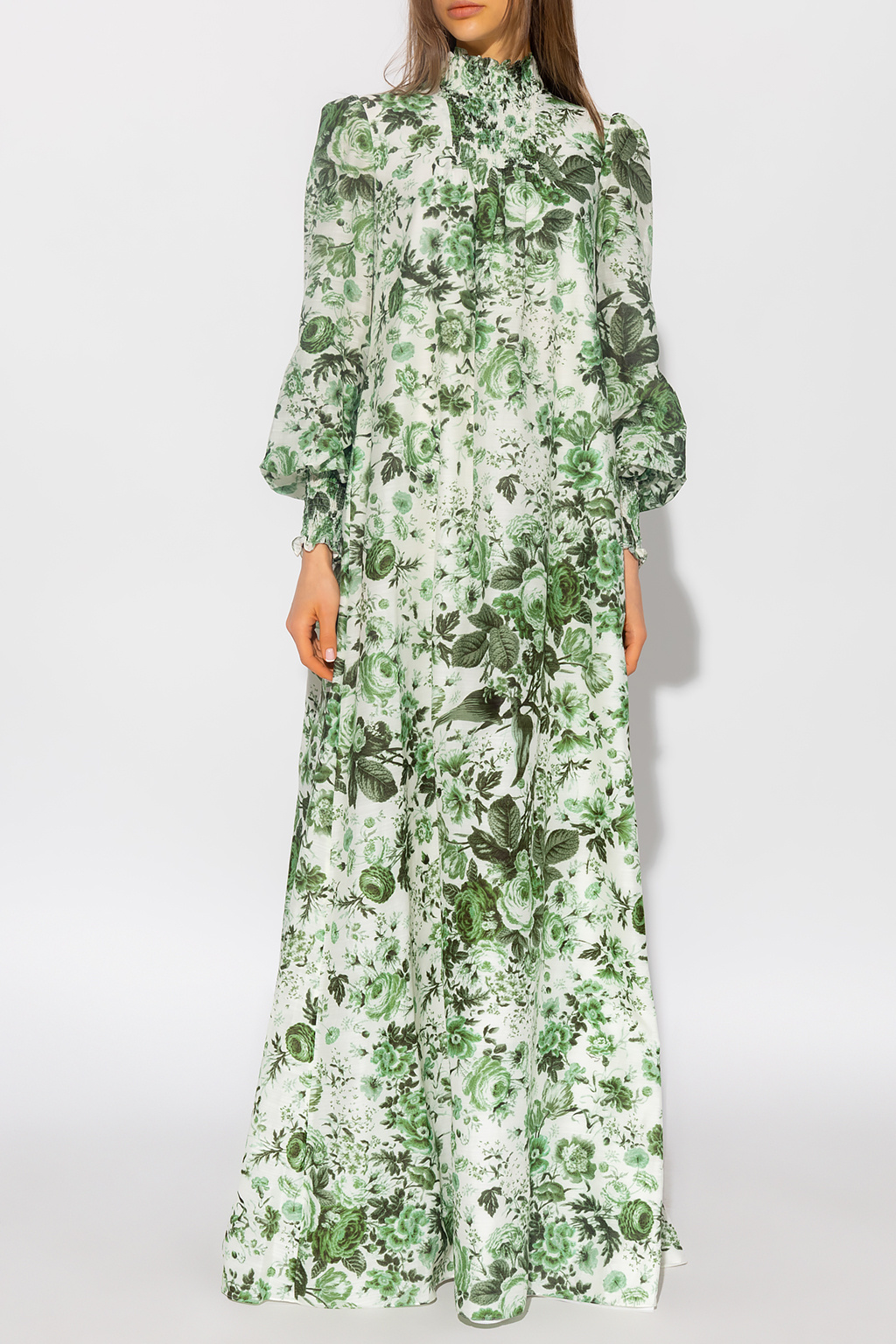 Erdem ‘Rosalind’ shorts dress with puff sleeves