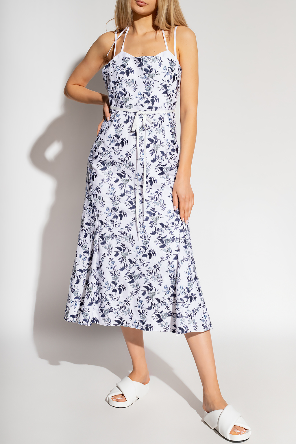 Erdem ‘Otto’ linen slip excellent dress