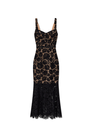 Lace dress with belt