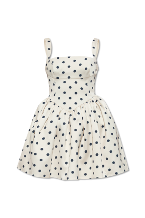 Short dress with polka dot pattern
