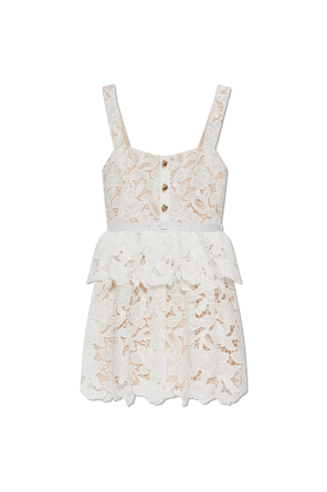 Lace dress with belt