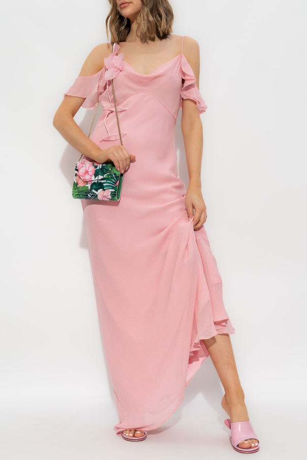 Self Portrait Dress with floral motif appliqués