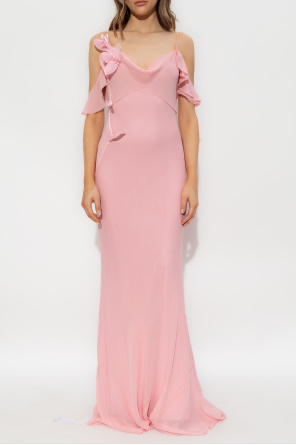 Self Portrait Dress with floral motif appliqués