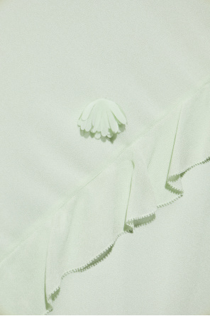 Self-Portrait Kleid mit Rüschen und Blumenmotiv