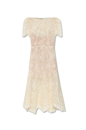 Lace dress with belt