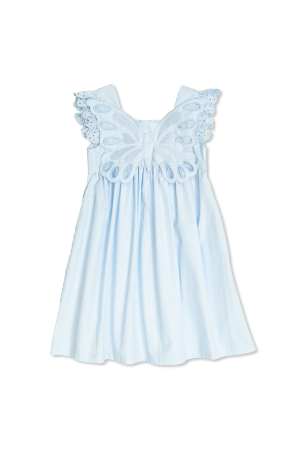 Self-Portrait Kids Dress with lace cutouts