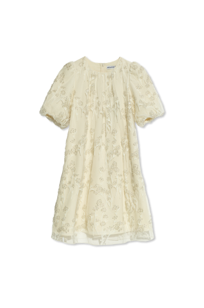 Dress with appliqués