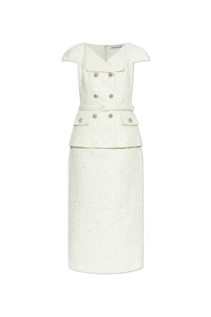Vestido tweed con lentejuelas brillantes
