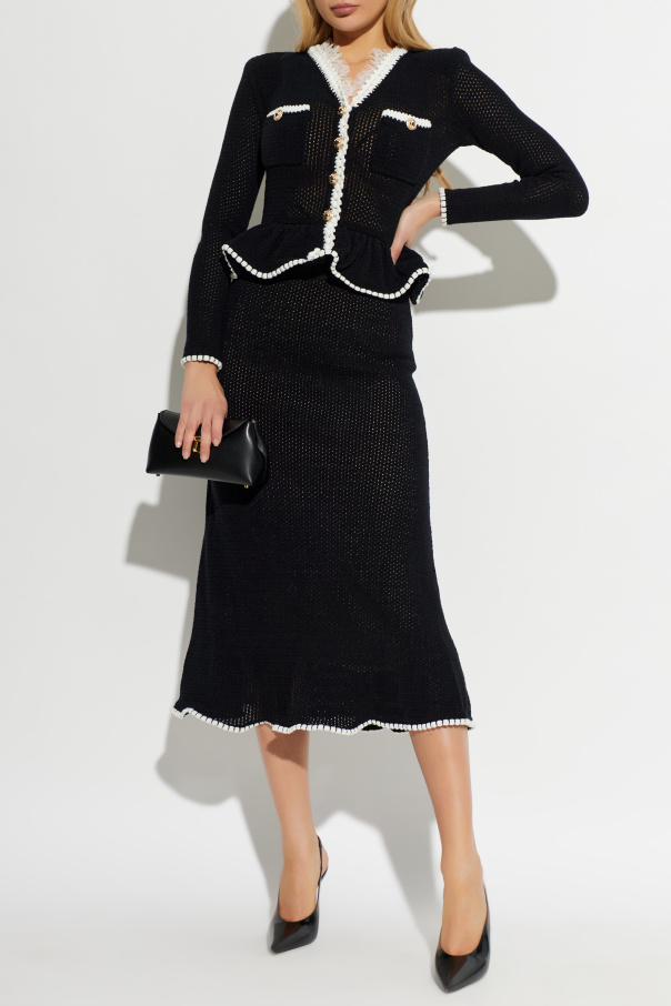 Self-Portrait Sukienka z falbaną w talii