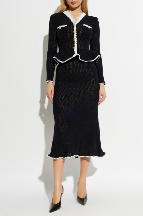 Self-Portrait Sukienka z falbaną w talii