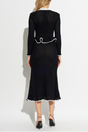 Self-Portrait Sukienka z falbaną w talii