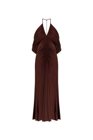 Dress with decorative draping