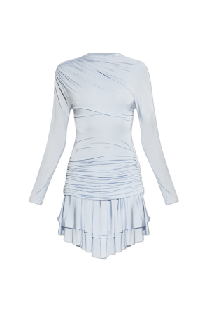 Vestido curto com drapeados