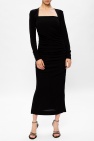 Ganni Ruched cropped dress