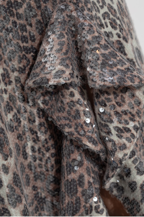 Ganni Paillettenkleid mit Animal-Print