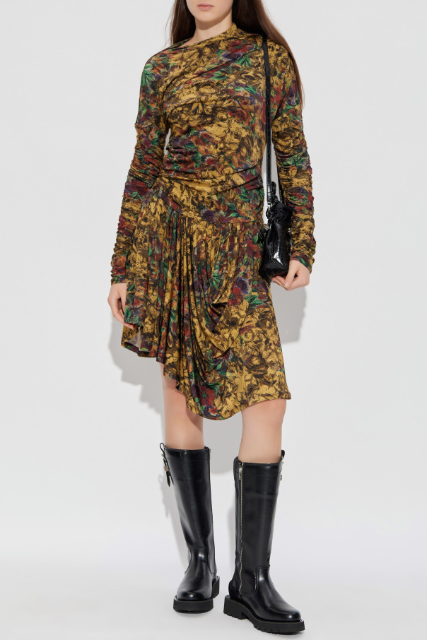 Ganni Vestido drapeado