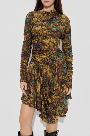 Ganni Vestido drapeado