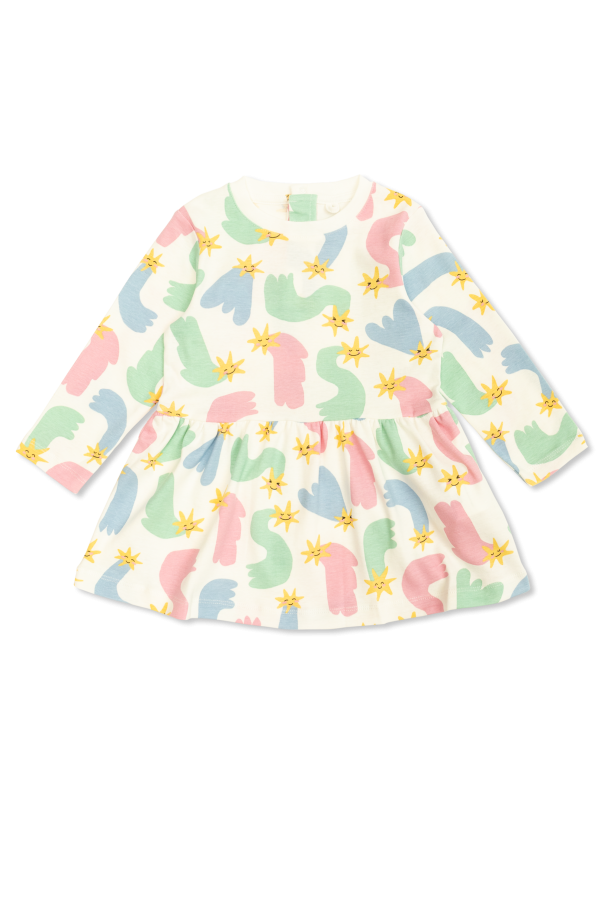 stella gold McCartney Kids Cotton dress with print