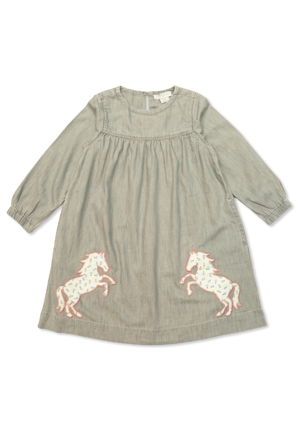 Stella McCartney Kids Denim dress with embroidery