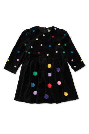 Dress with Pom-poms