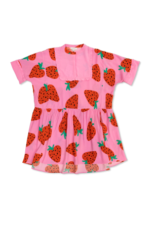 Dress with strawberry motif