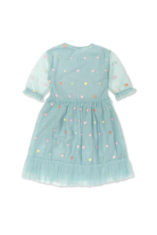 Stella McCartney Kids Tulle dress with heart motif