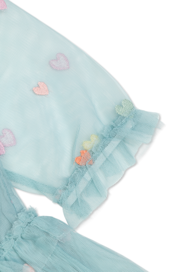 Stella McCartney Kids Tulle dress with heart motif