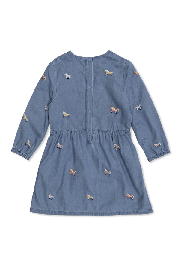 Stella McCartney Kids Sukienka z kolorowym haftem