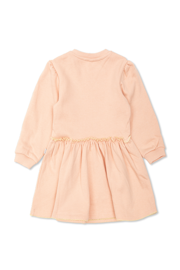 Stella McCartney Kids Baumwollkleid mit bunter Stickerei