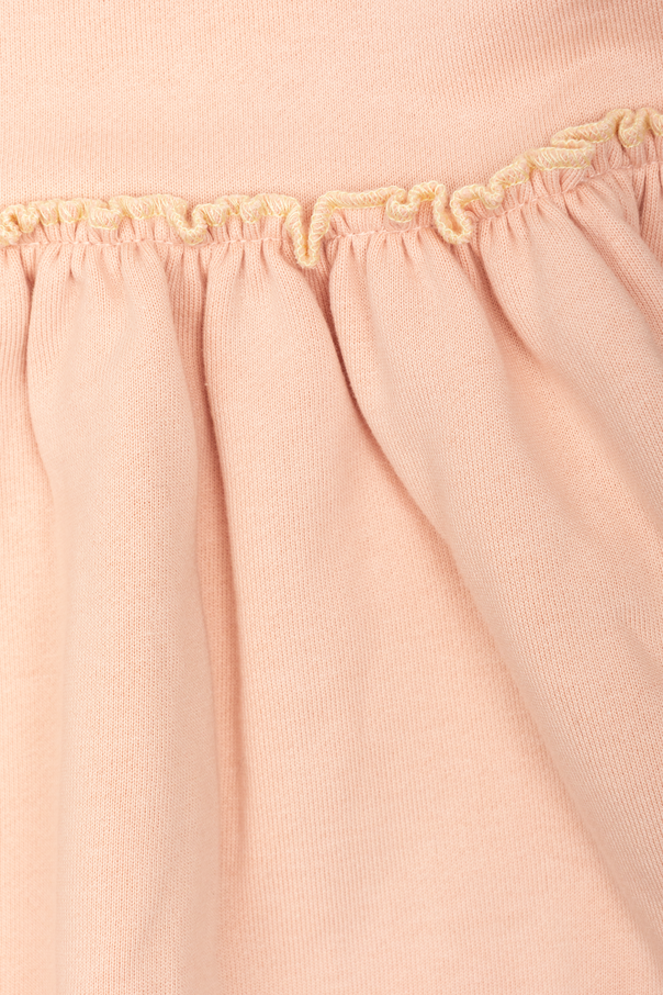 Stella McCartney Kids Baumwollkleid mit bunter Stickerei