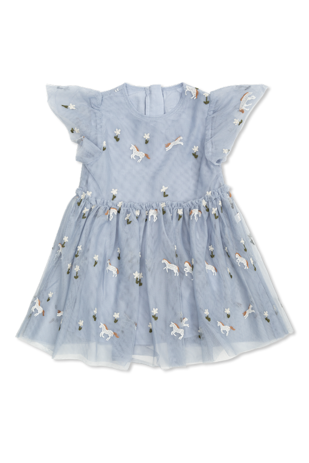 Tulle dress with colorful embroidery od Stella McCartney Kids