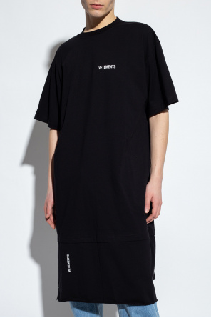 VETEMENTS Rosetta Getty short-sleeved cropped polo shirt