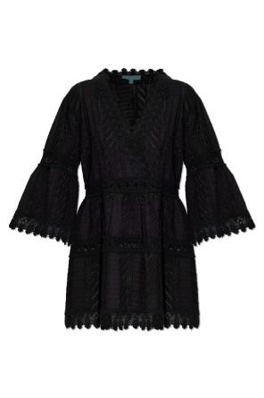 Cotton dress with flared sleeves