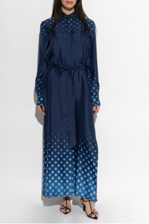 Casablanca Jedwabna sukienka z monogramem