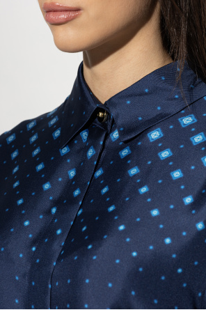 Casablanca Jedwabna sukienka z monogramem