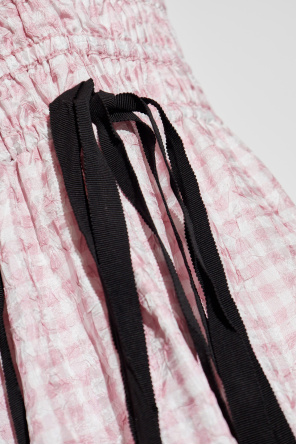 Ganni Vestido con estampado de cuadros