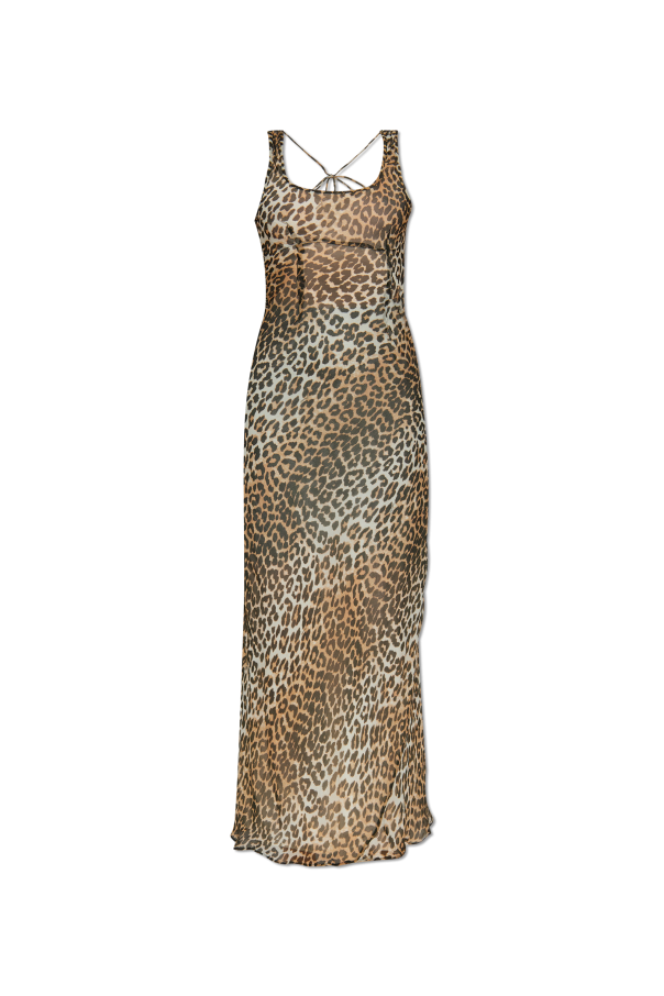 Long leopard print dress od Ganni