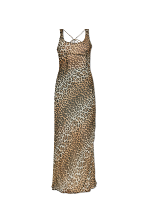 Langes Kleid mit Leopardenmuster