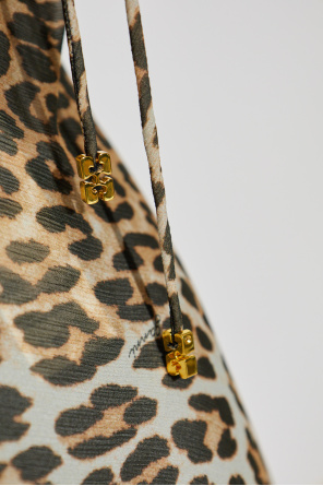 Ganni Vestido largo de leopardo