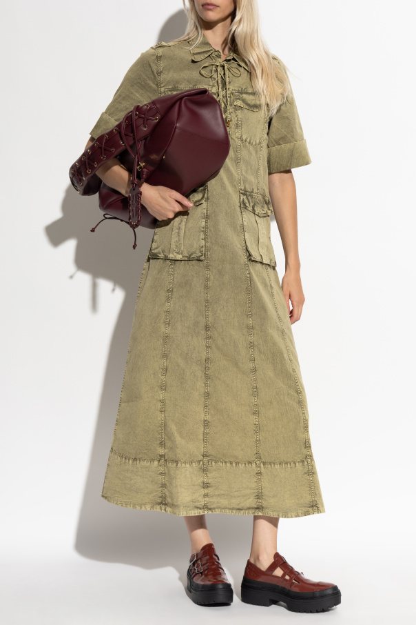 Ganni Vestido de algodón