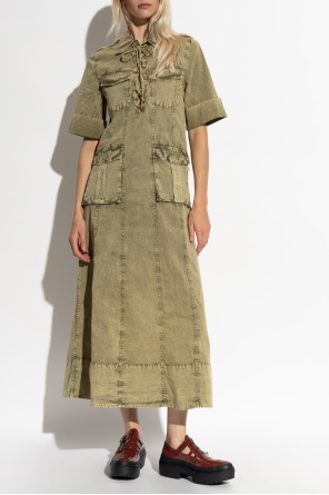 Ganni Vestido de algodón