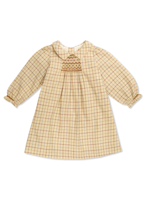 Dress with check pattern