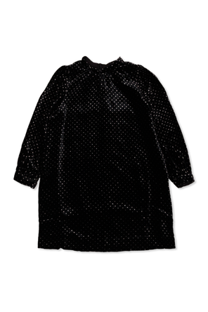 Vestido de terciopelo con estampado de lunares