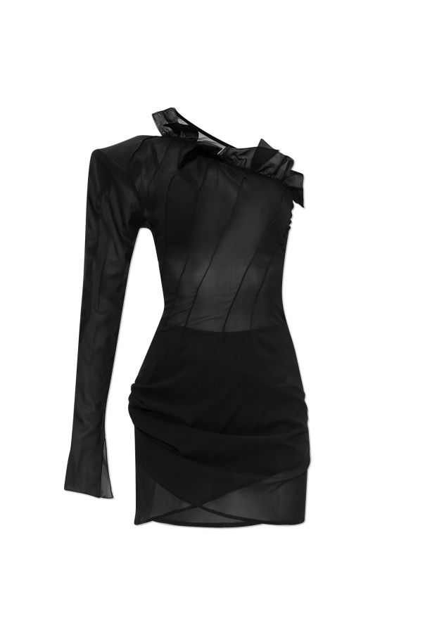 The Mannei ‘Sofia’ one-shoulder dress in silk