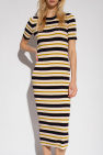 Slightly tight pants Striped Lee dress