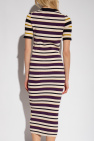 Slightly tight pants Striped Lee dress