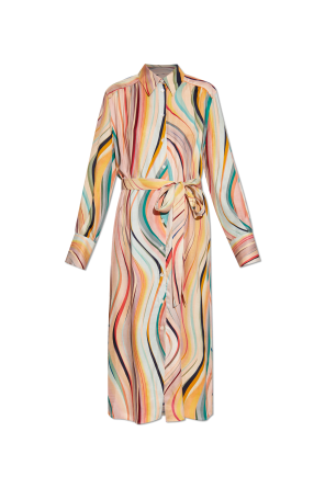 Dress with a belt at the waist