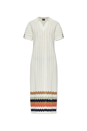 Bawełniana sukienka ze wzorem w pasy od PS Paul Smith